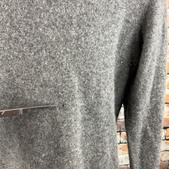 Charter club gray cashmere long sleeve sweater  L - Picture 3 of 10